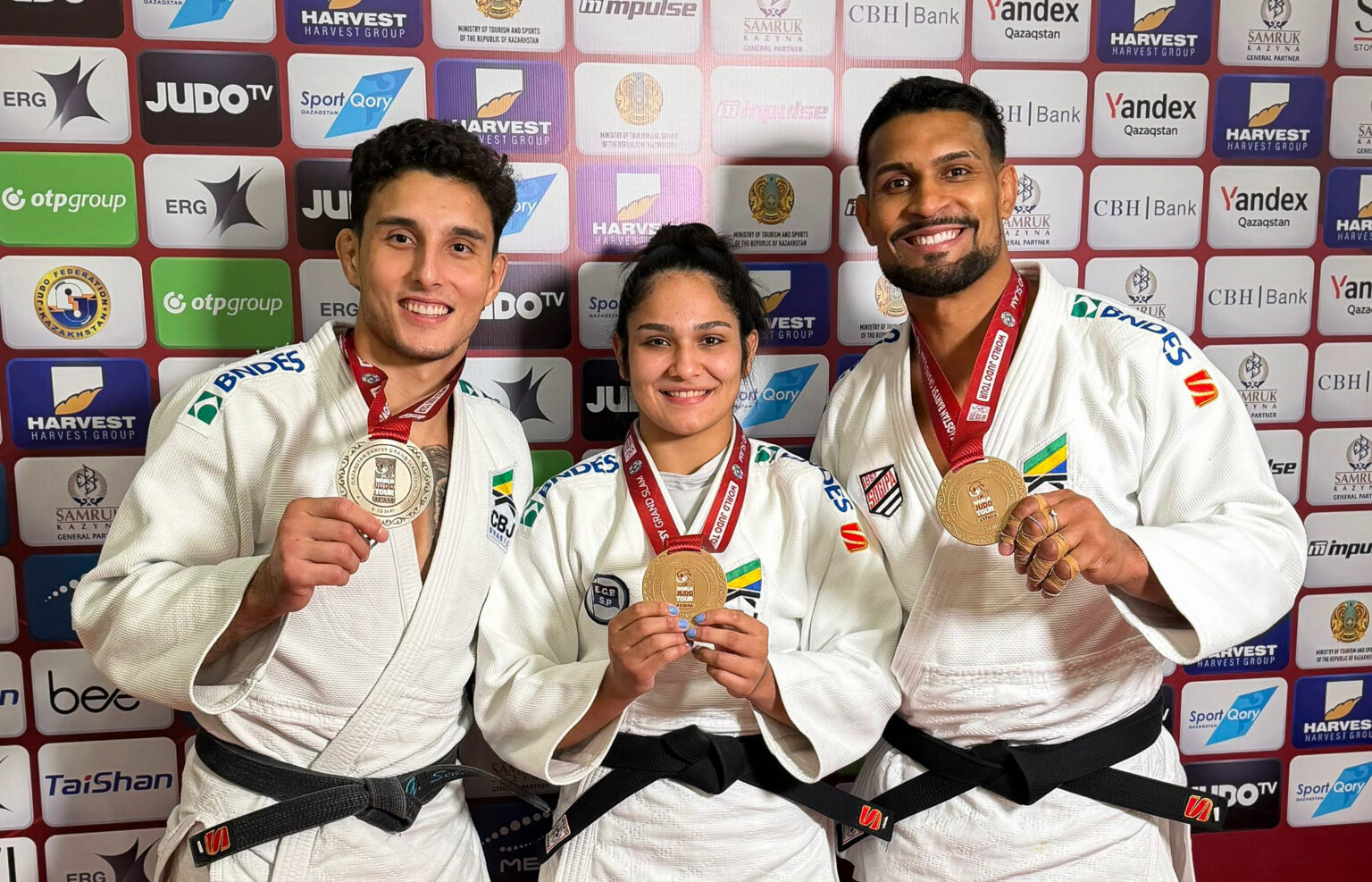 Brasil encerra Grand Slam de judô no Cazaquistão com sete medalhas conquistadas