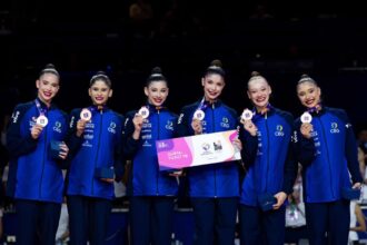 Ginástica rítmica brasileira garante vaga olímpica com bronze histórico no Mundial