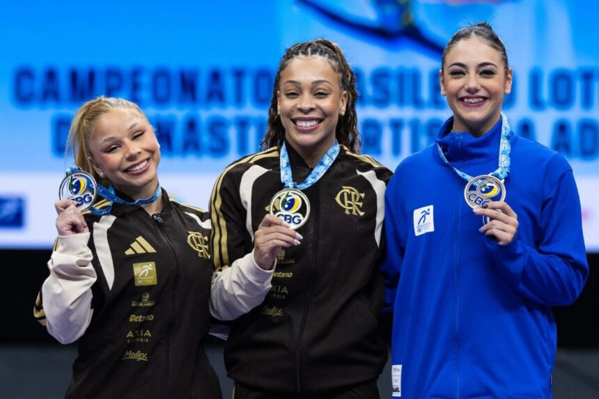 Lorrane Oliveira e Caio Souza conquistam o ouro no Campeonato Brasileiro de Ginástica