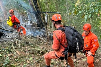 Queda de helicóptero mata quatro pessoas em área de mata fechada no Rio de Janeiro