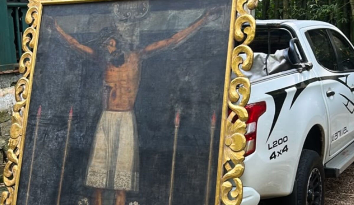 Pintura peruana do século XVII é recuperada pela PF em galeria do Rio de Janeiro