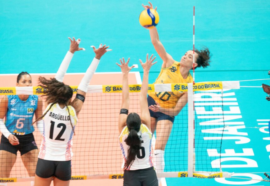 Seleção brasileira de vôlei feminino atropela Venezuela em estreia no Maracanãzinho