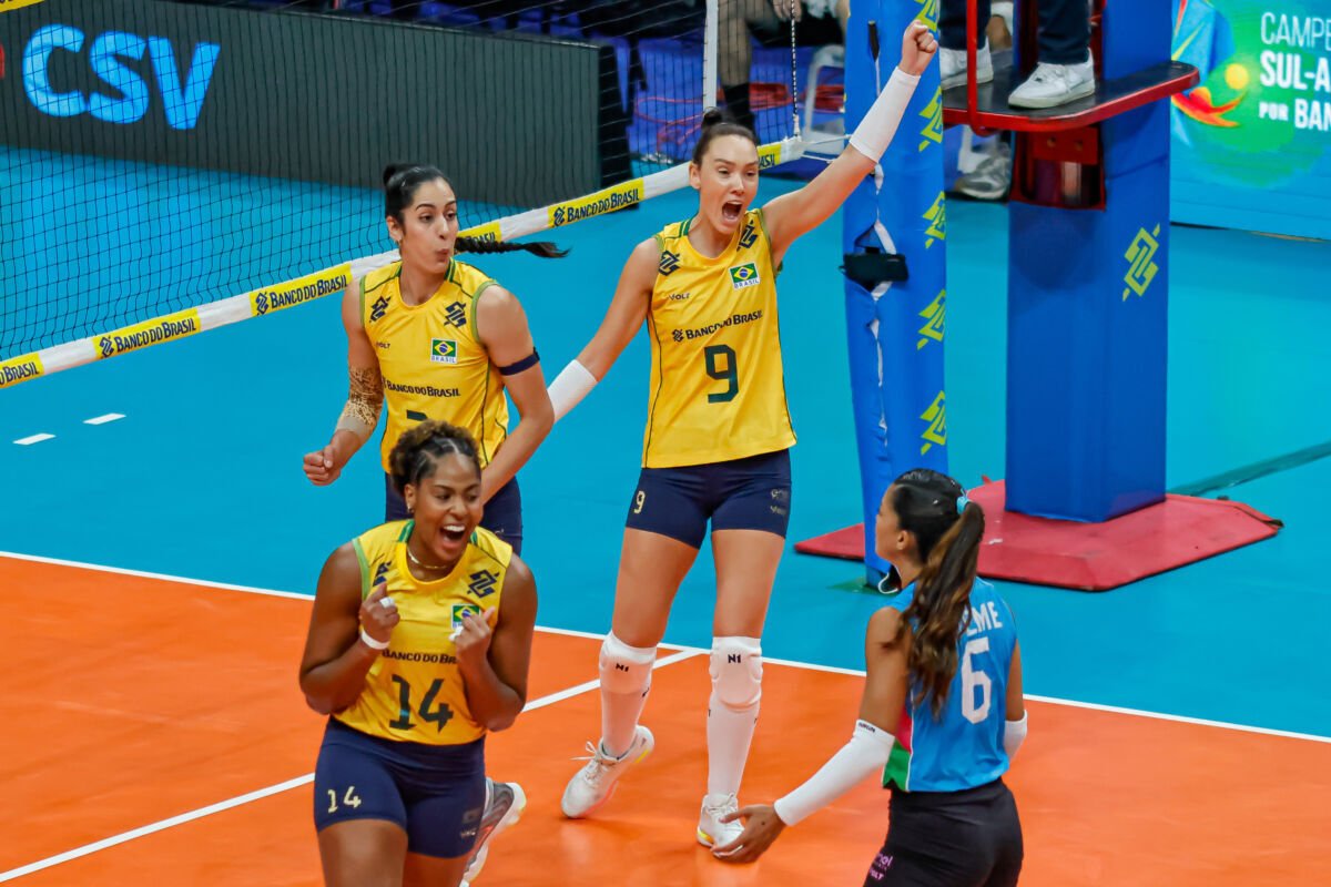 Vaga olímpica em Los Angeles 2028 é do Brasil após passeio no Sul-Americano de vôlei