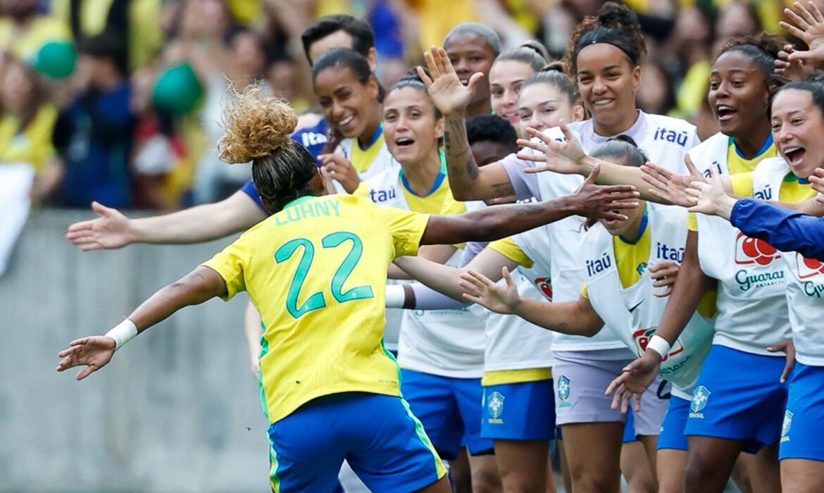 Brasil domina Argentina no Beira-Rio em amistoso preparatório para a Copa do Mundo de 2027