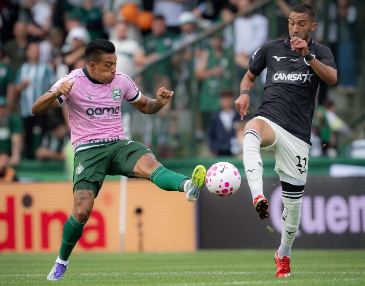 Coritiba e Botafogo igualam o placar no Couto Pereira e prolongam seca de resultados