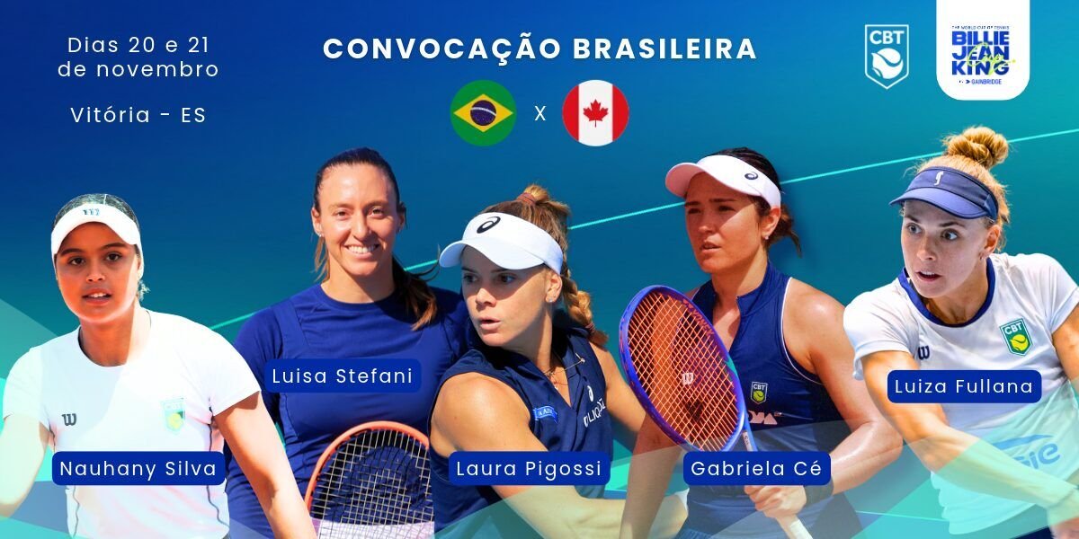 Seleção brasileira de tênis enfrenta o Canadá em Vitória de olho no qualificatório de 2027