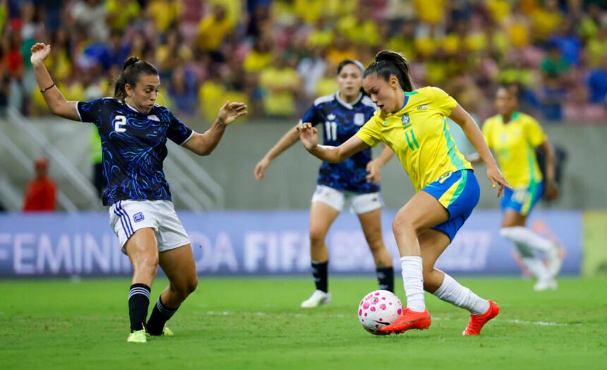 Seleção feminina fecha data Fifa com empate diante da Argentina em São Lourenço da Mata
