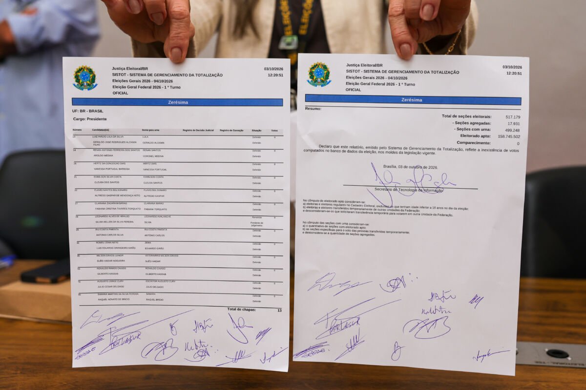 TSE conclui checagem técnica e emite Zerézima para o primeiro turno das Eleições 2026